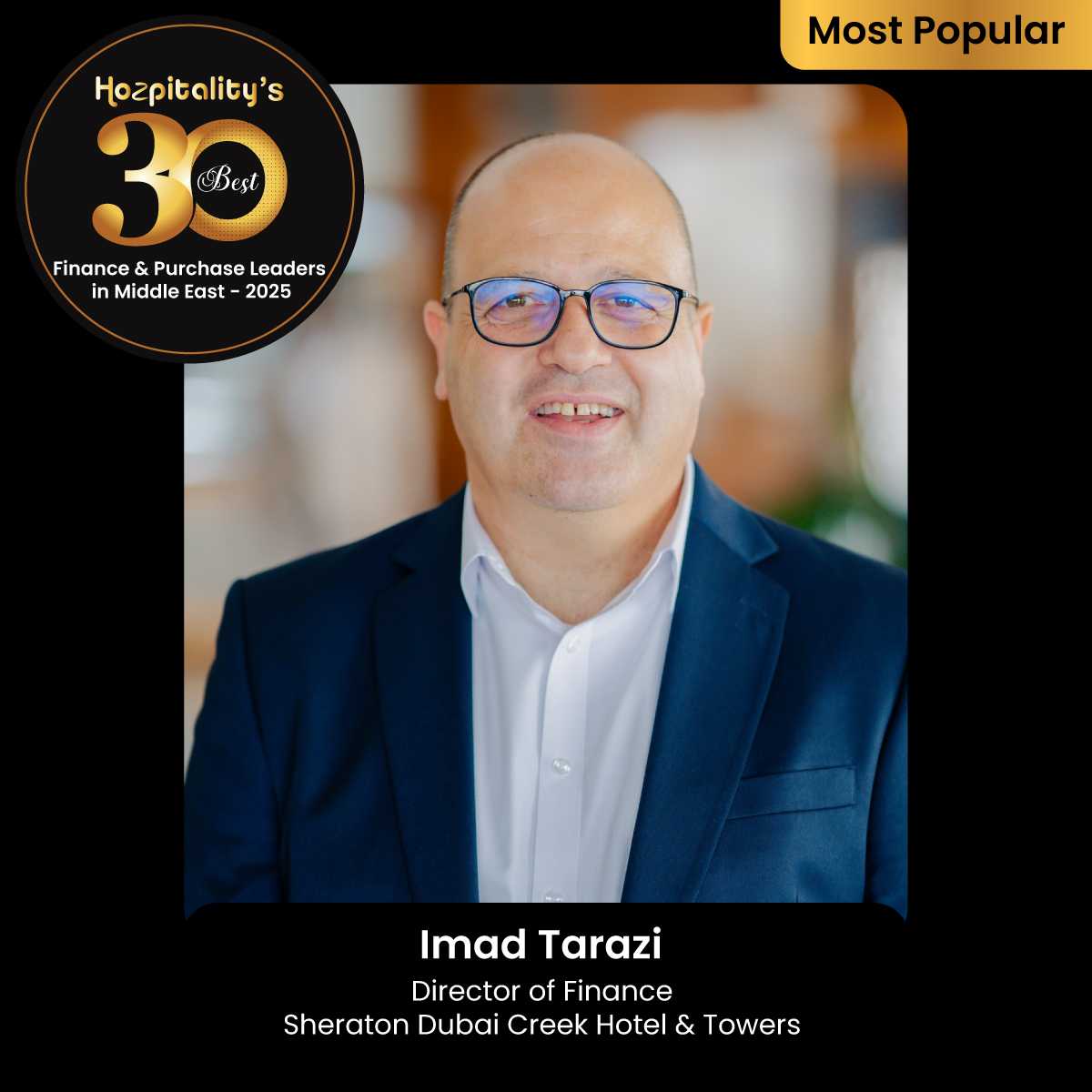 Imad Tarazi Recognized in Hozpitality's Best 30 Finance and Purchase Leaders Powerlist in the Middle East for 2025