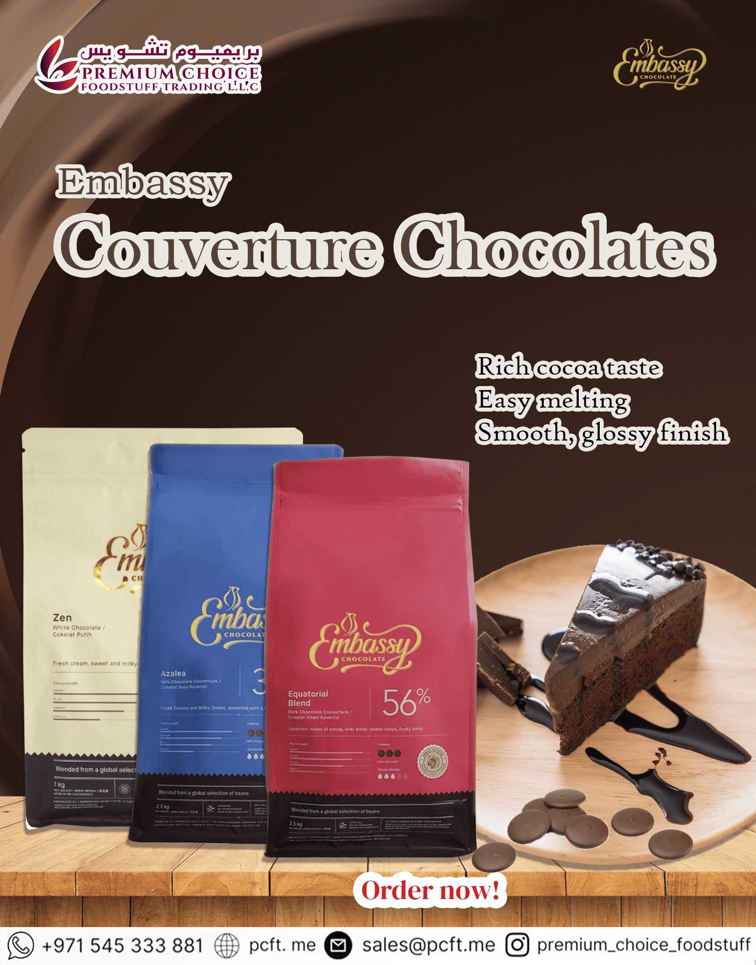 Embassy Couverture Chocolates – Crafted for Professionals