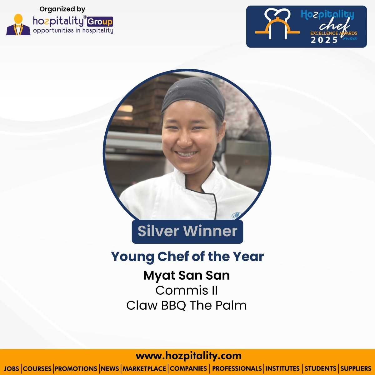 Myat San San Awarded Young Chef of the Year Silver at Middle East Chef Excellence Awards 2025