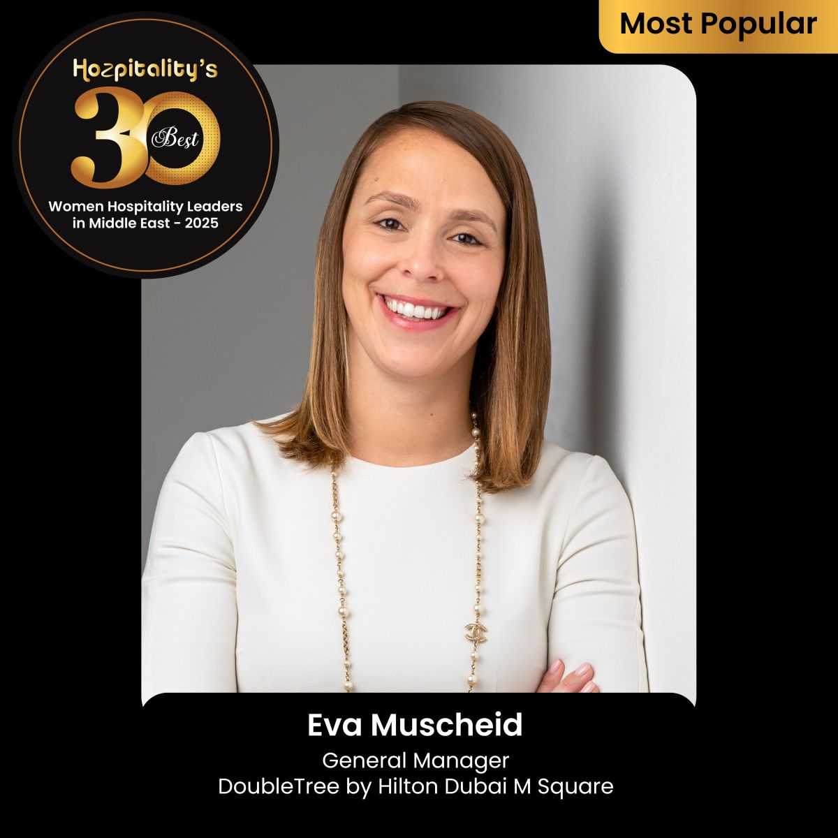 Eva Muscheid Recognized in Hozpitality's Best 30 Women Leaders in the Middle East 2025