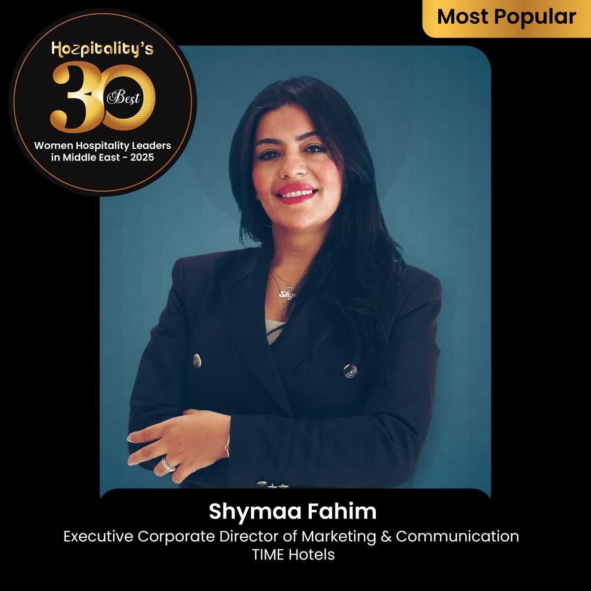 Shymaa Fahim Recognized in Hozpitality's Best 30 Women Leaders in the Middle East 2025