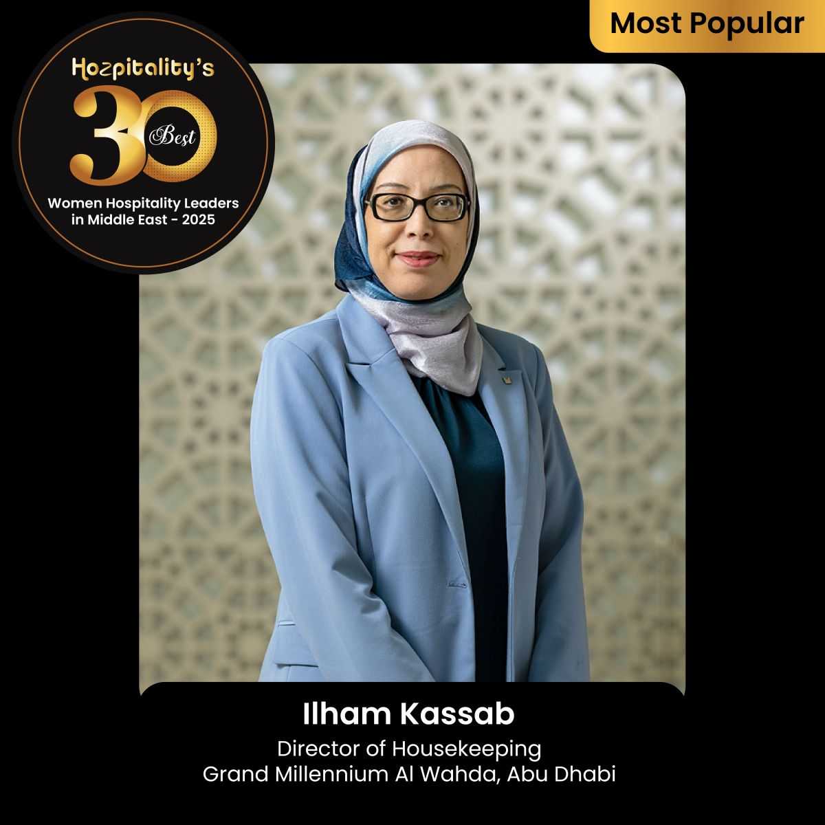 Ilham Kassab Recognized in Hozpitality's Best 30 Women Leaders in the Middle East 2025