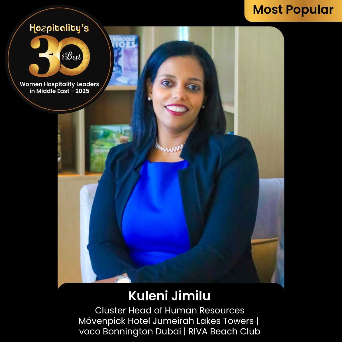 Kuleni Jimilu Recognized in Hozpitality's Best 30 Women Leaders in the Middle East 2025