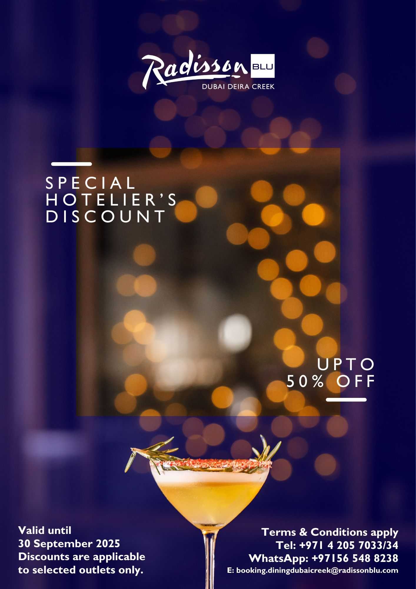 Exclusive UAE Hoteliers Dining Offer – Radisson Blu Dubai Deira Creek's Product catelog