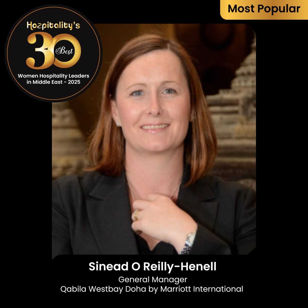 Sinead O'Reilly-Henell Recognized in Hozpitality's Best 30 Women Leaders in the Middle East 2025