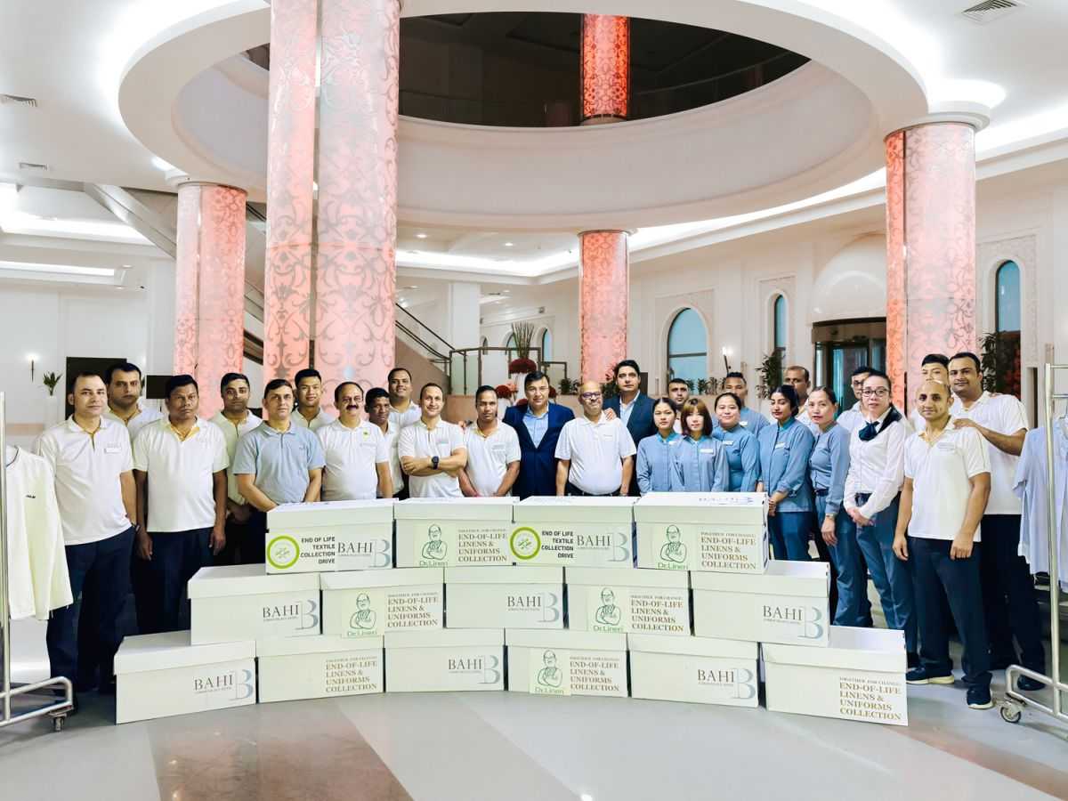 Bahi Ajman Palace Hotel Recycles 1,300 kg of End-of-Life Linens and Uniforms